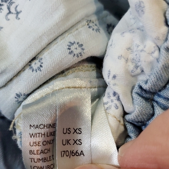 Free People Margate Blue Ankle Cropped Jeans with Paper Bag Waist - Picture 9 of 11